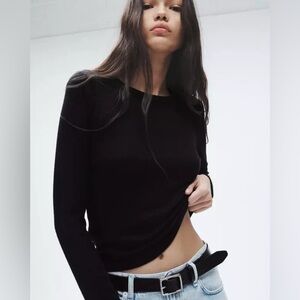 Rag and bone long sleeve top medium casual lounge chic soft comfy